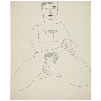 Seated Male Nude