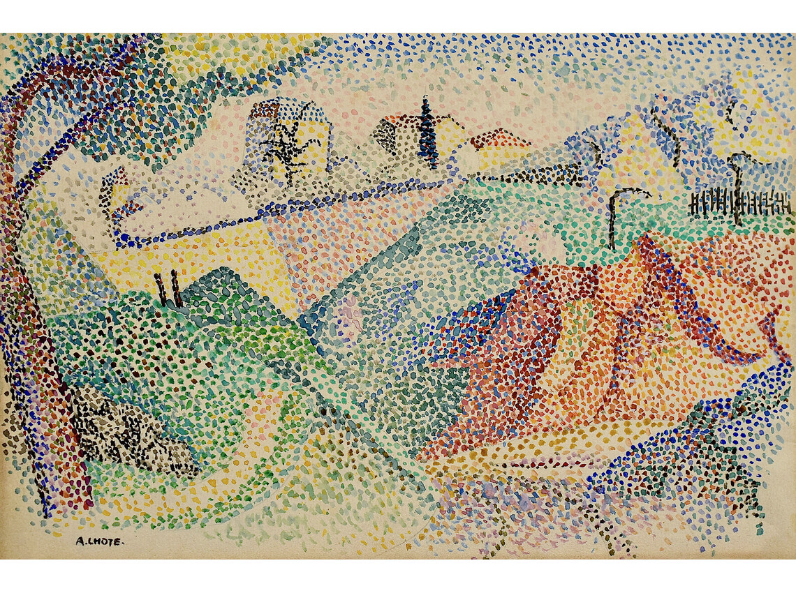 Paysage pointilliste