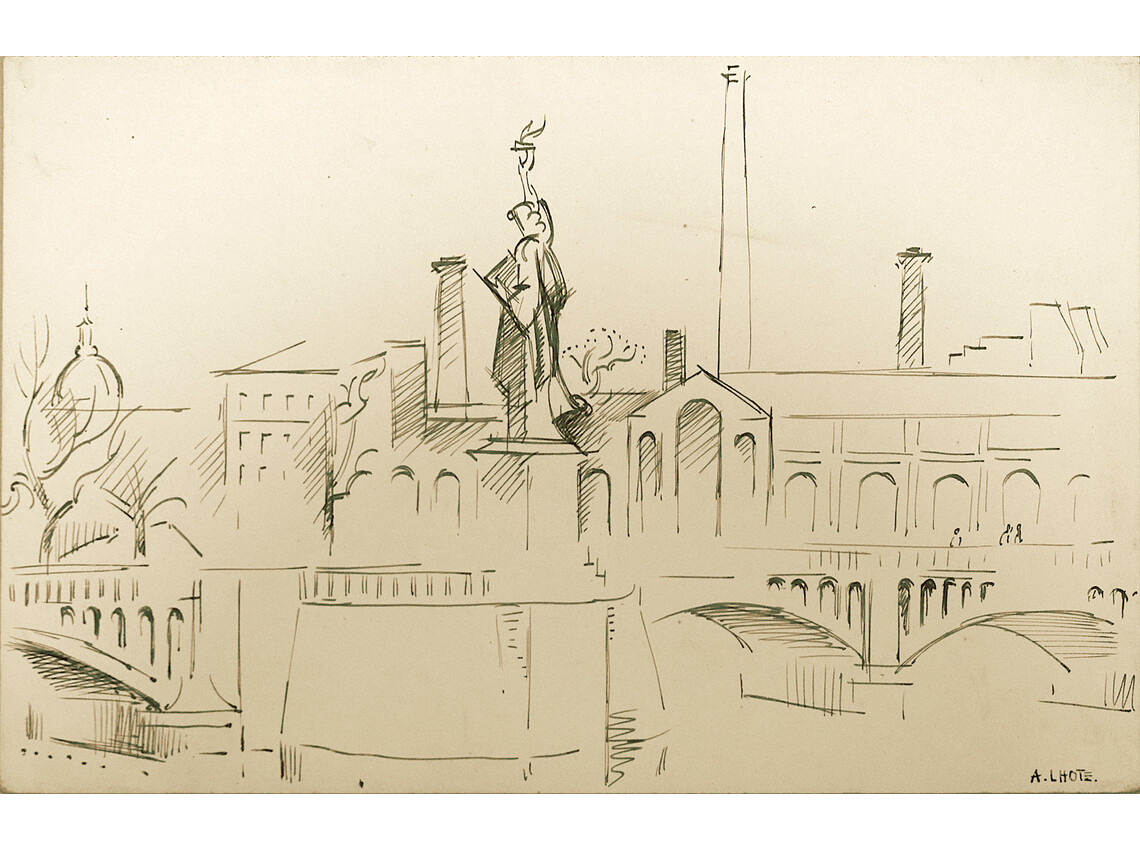 Paris, le Pont de Grenelle et la Statue de la Liberté